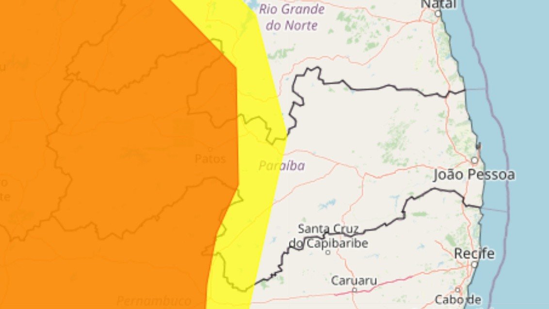 Inmet emite alertas de baixa umidade para cidades da Paraíba; veja listas