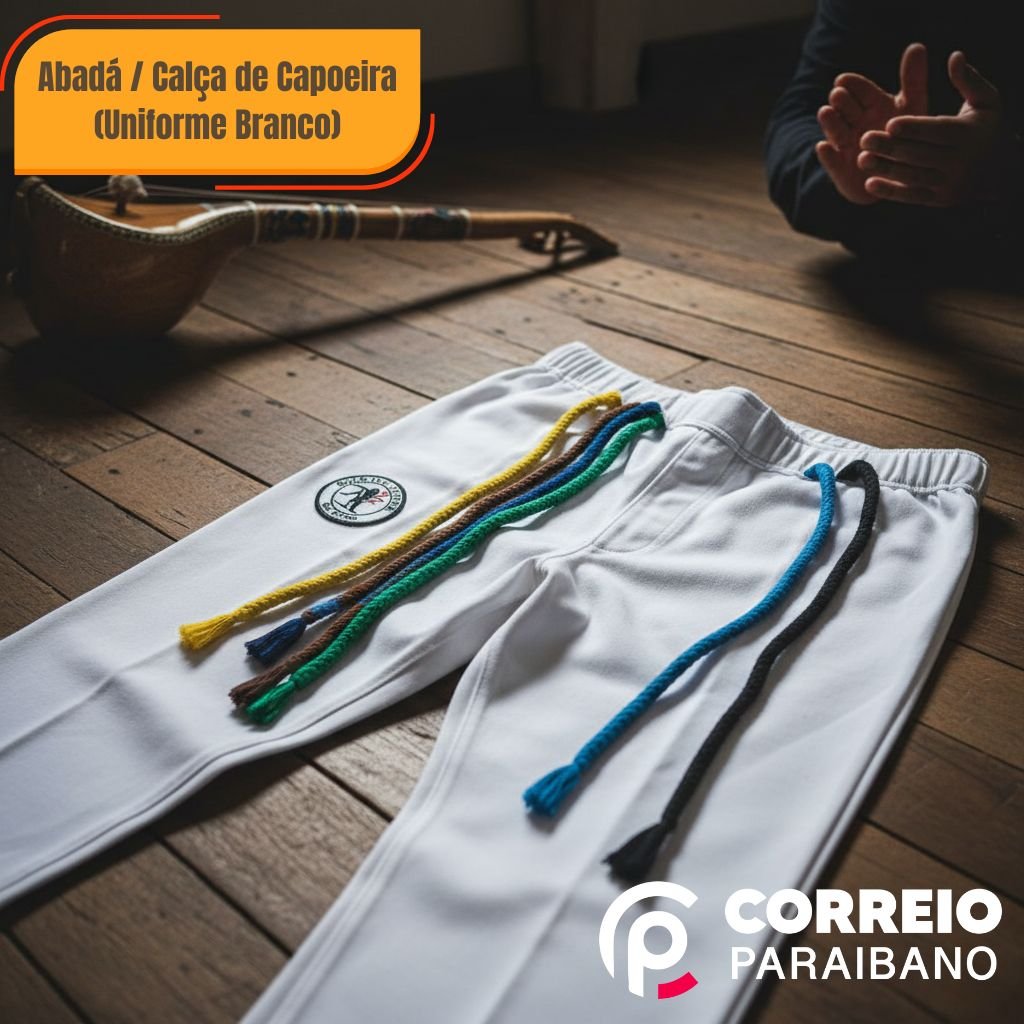 calça de capoeira abadá branco — uniforme tradicional da capoeira