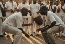 capoeira angola em jogo baixo tradicional com berimbau