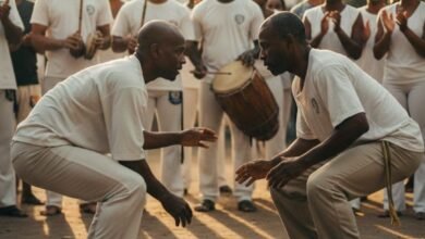 capoeira angola em jogo baixo tradicional com berimbau