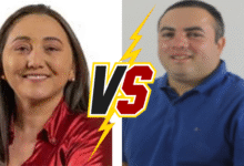 montagem mostrando embate político na Câmara de Água Branca entre dois vereadores durante sessão tensa