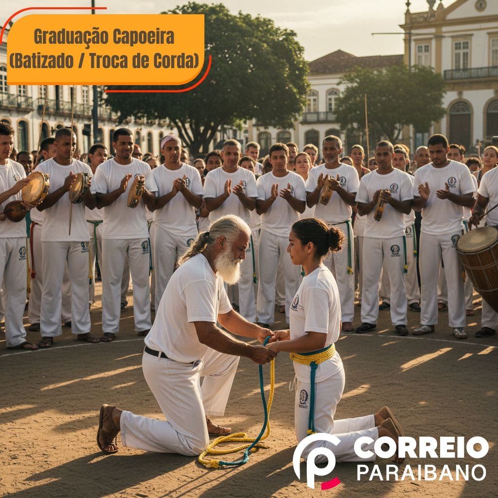 graduação capoeira — batizado, troca de corda e formação do capoeirista