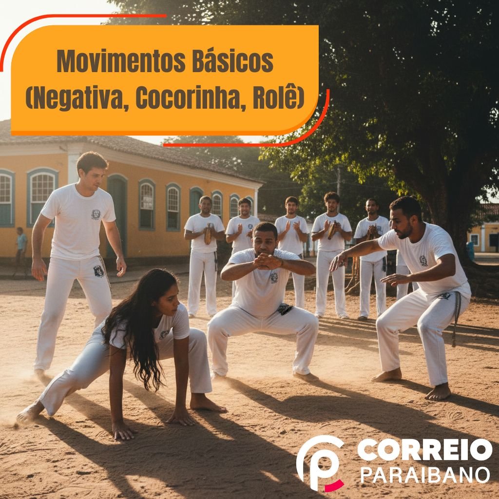 movimentos de capoeira — negativa, cocorinha, rolê e ginga