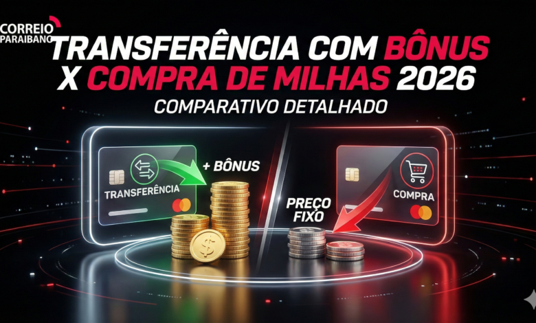 Transfer&ecirc;ncia com b&ocirc;nus x compra de milhas 2026