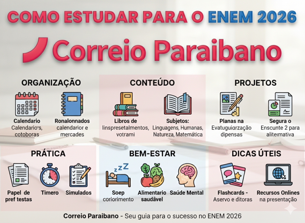Gemini Generated Image m4bicxm4bicxm4bi - Correio Paraibano - Como Passar no ENEM 2026: Estrat&eacute;gia que Funciona