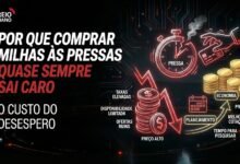 Descubra por que comprar milhas às pressas sai caro e aprenda a planejar suas compras para economizar em passagens aéreas.